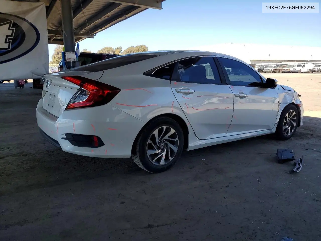 2016 HONDA CIVIC VIN 19XFC2F76GE062294 — фото 3