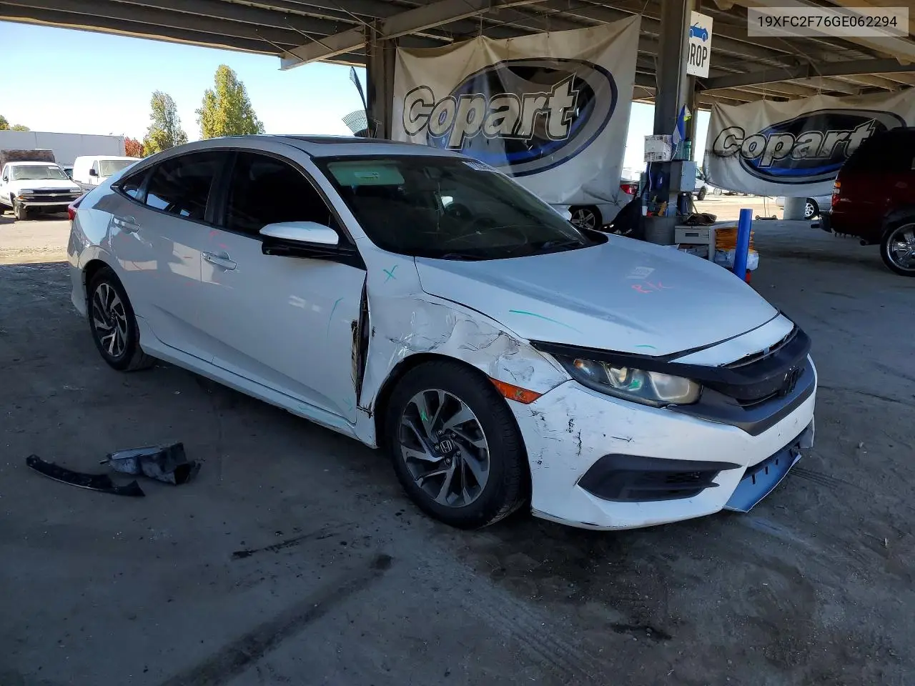 2016 HONDA CIVIC VIN 19XFC2F76GE062294 — фото 4