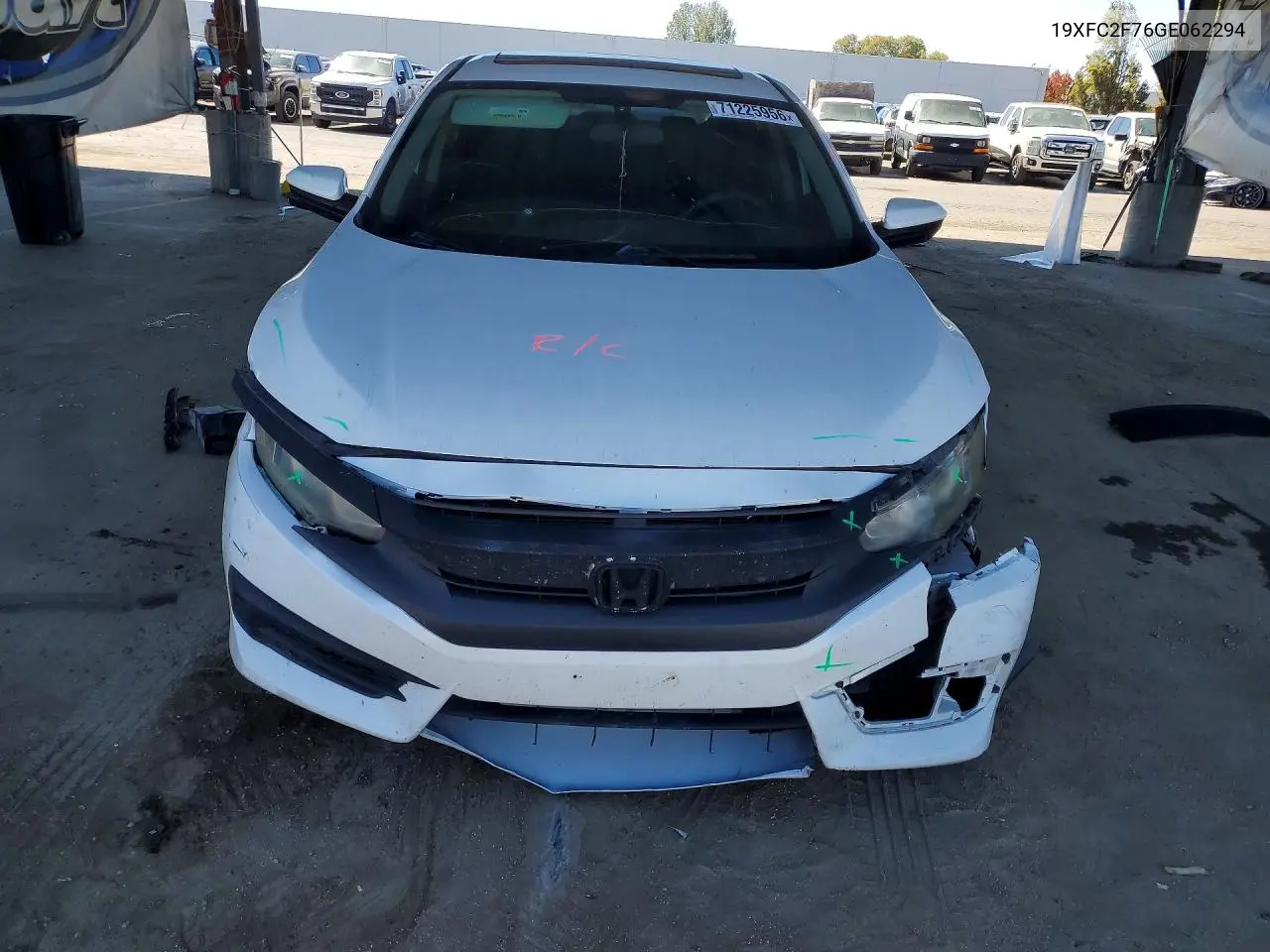 2016 HONDA CIVIC VIN 19XFC2F76GE062294 — фото 5