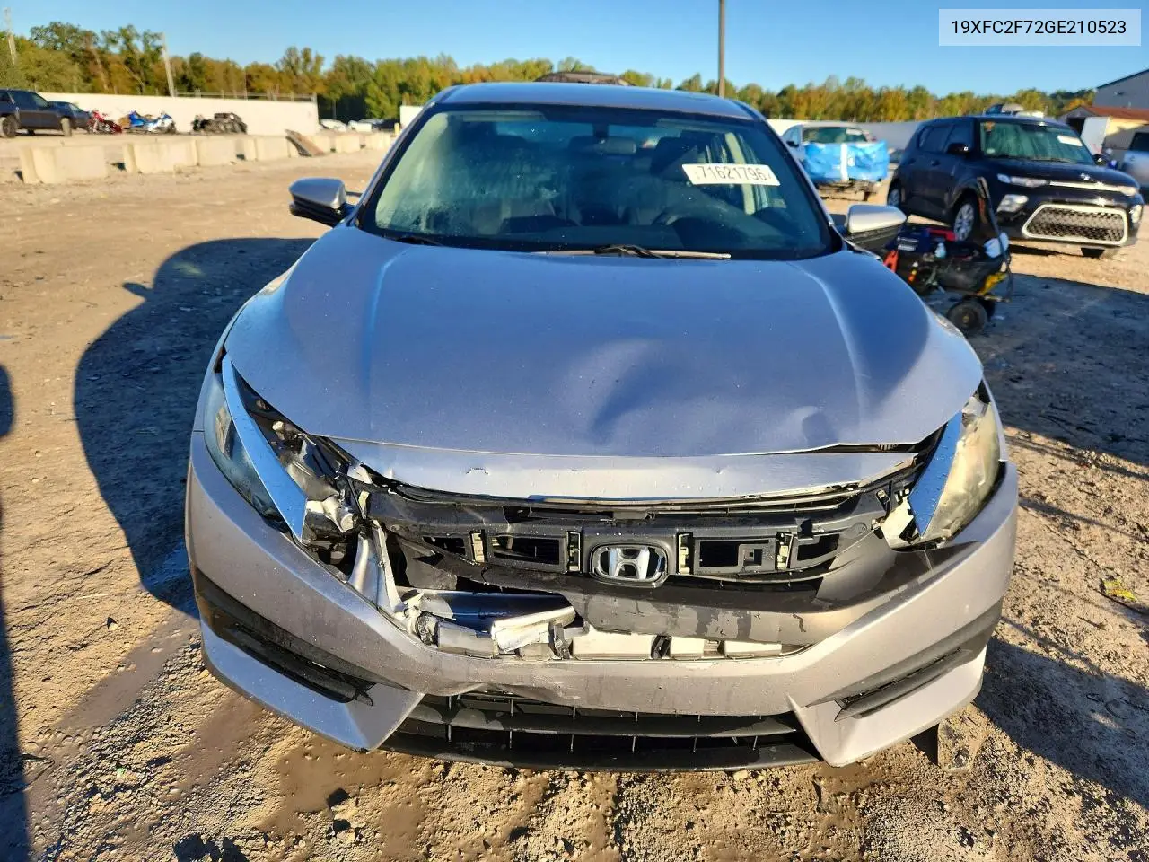 2016 HONDA CIVIC VIN 19XFC2F72GE210523 — фото 5