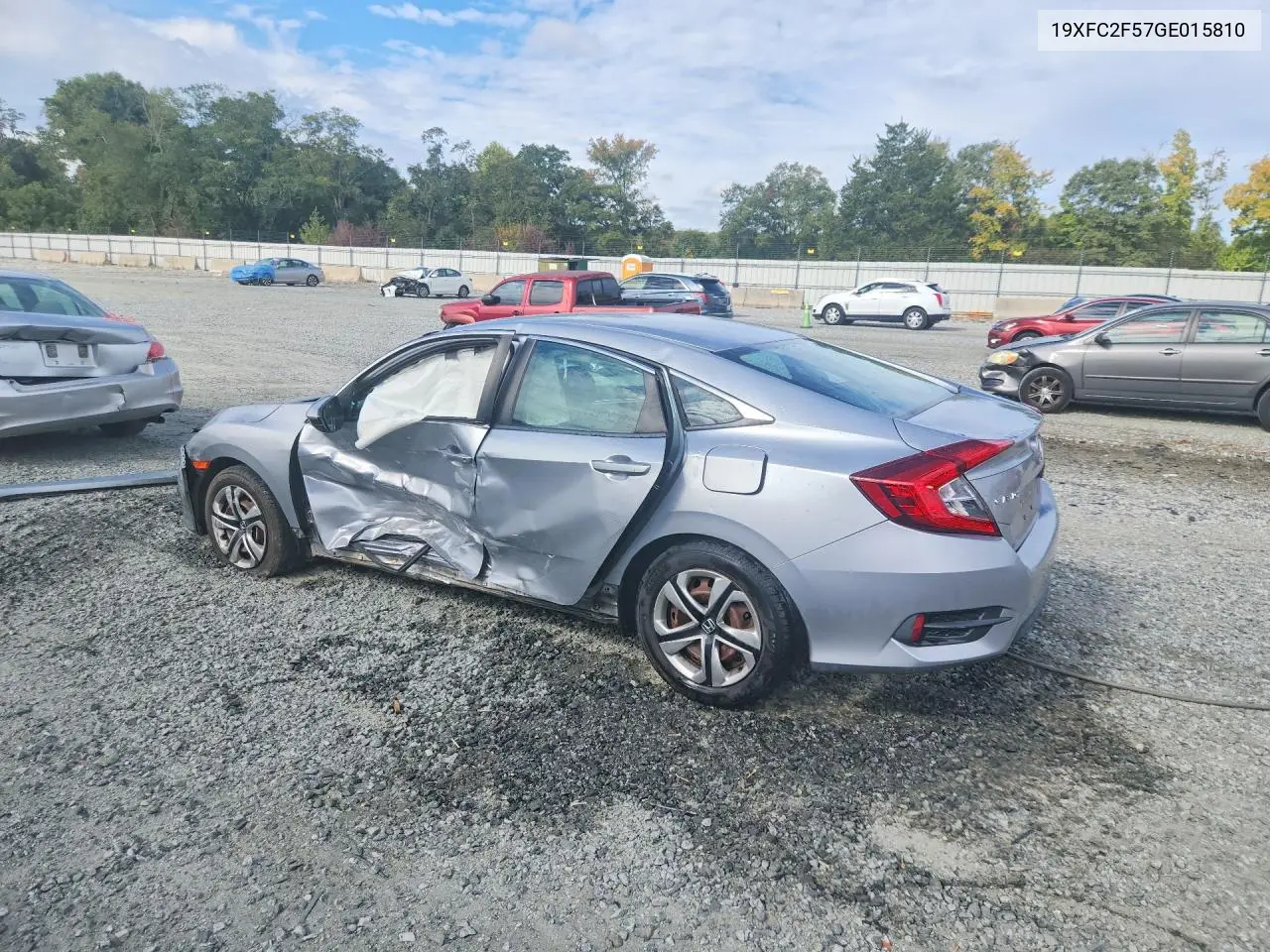 2016 HONDA CIVIC VIN 19XFC2F57GE015810 — фото 2