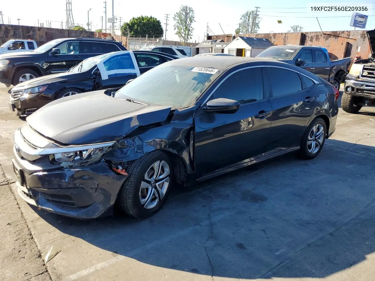 HONDA CIVIC 2016, VIN 19XFC2F56GE209356