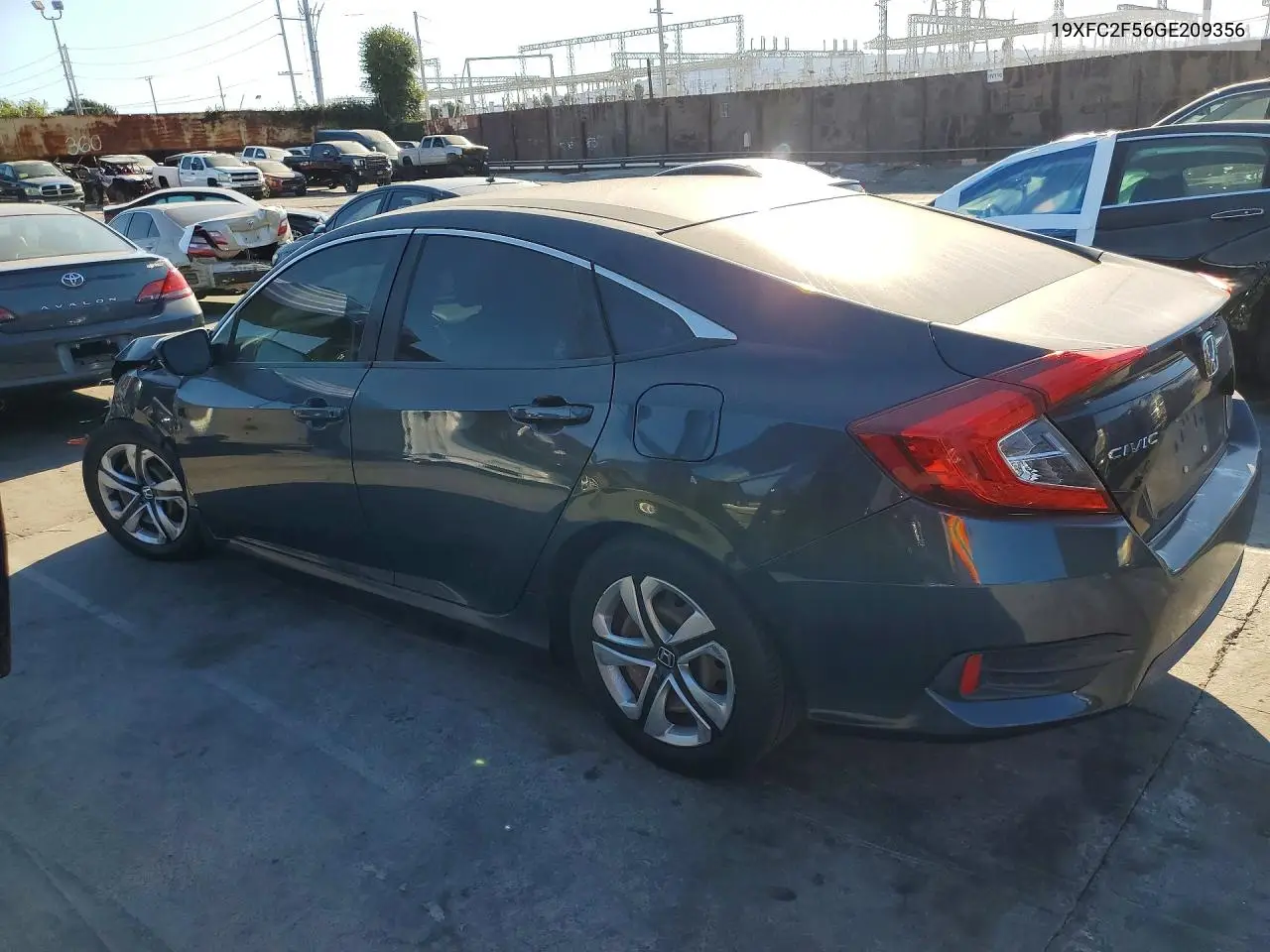 2016 HONDA CIVIC VIN 19XFC2F56GE209356 — фото 2