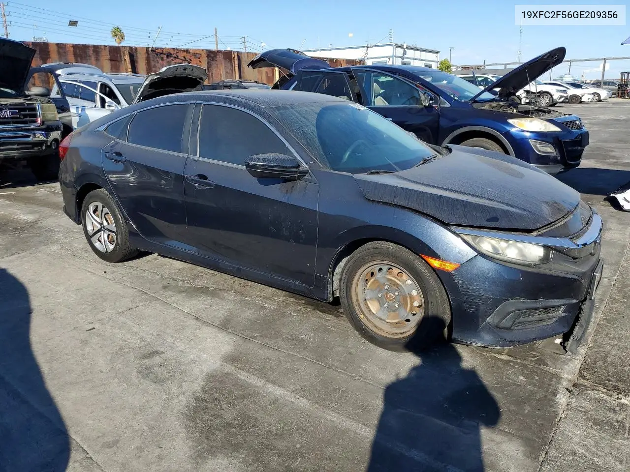 2016 HONDA CIVIC VIN 19XFC2F56GE209356 — фото 4