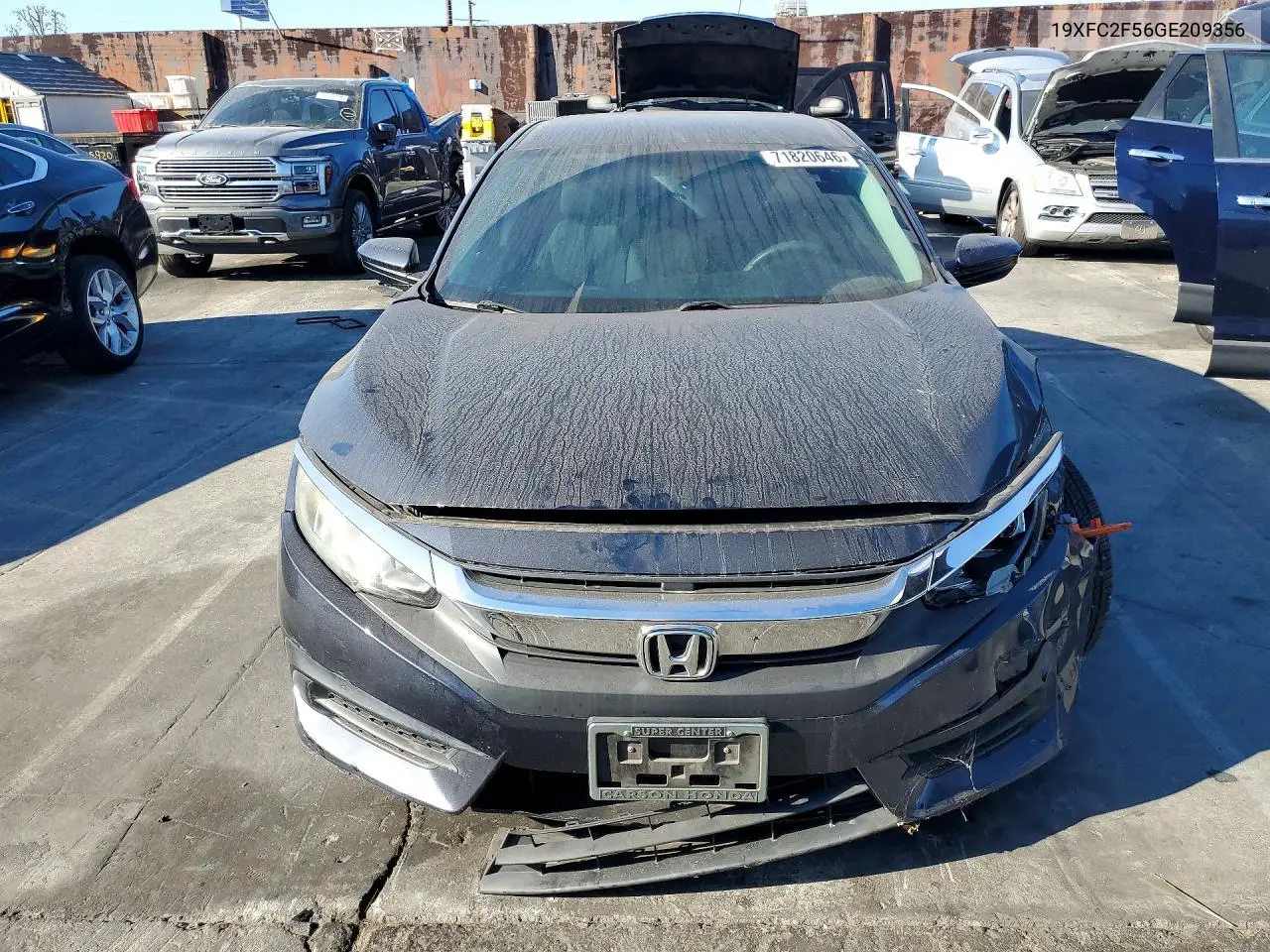 2016 HONDA CIVIC VIN 19XFC2F56GE209356 — фото 5