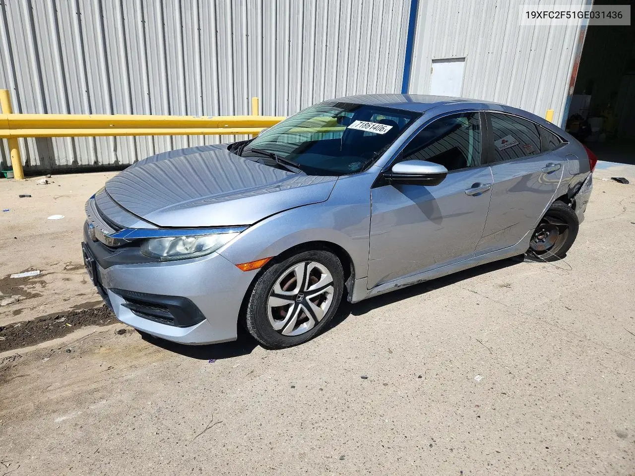 HONDA CIVIC 2016, VIN 19XFC2F51GE031436