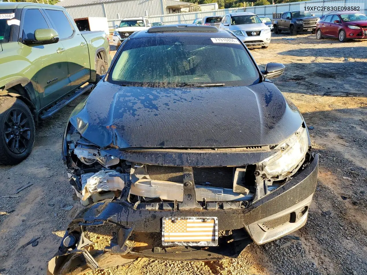 2016 HONDA CIVIC VIN 19XFC2F83GE098582 — фото 5