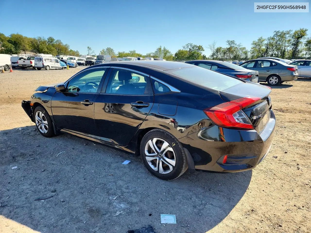 2016 HONDA CIVIC VIN 2HGFC2F59GH568948 — фото 2