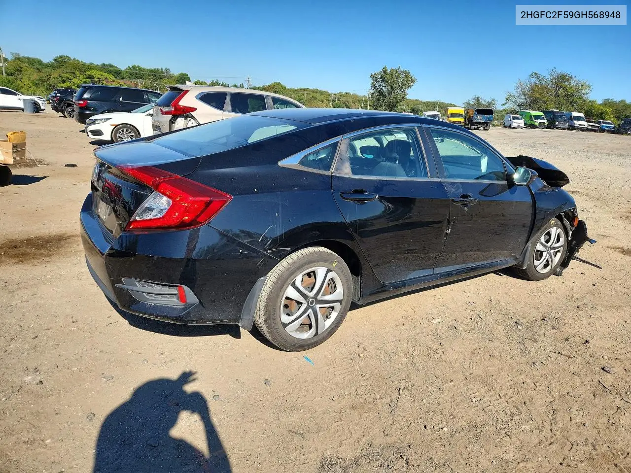 2016 HONDA CIVIC VIN 2HGFC2F59GH568948 — фото 3