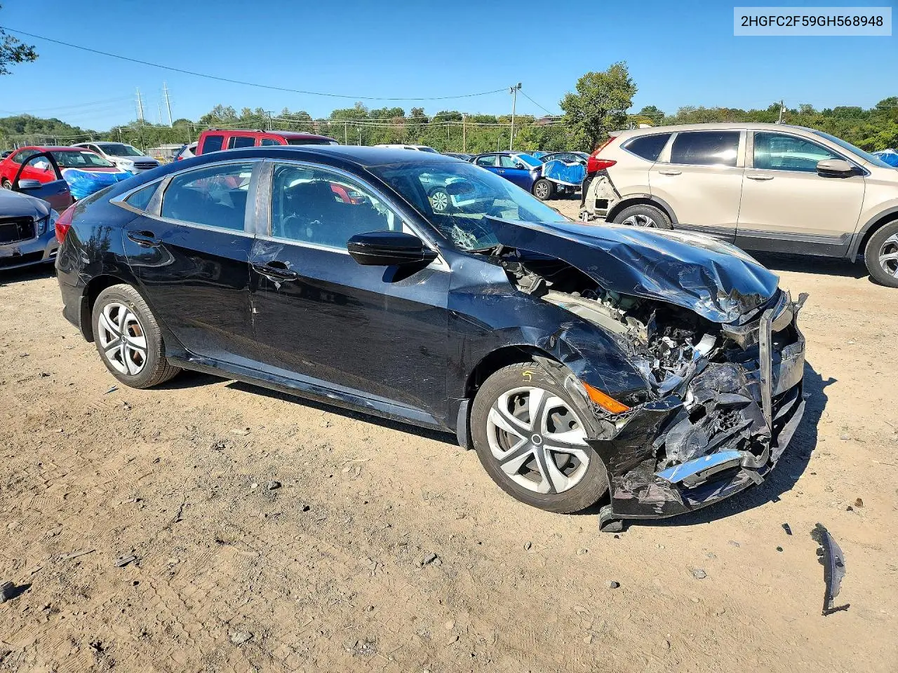 2016 HONDA CIVIC VIN 2HGFC2F59GH568948 — фото 4