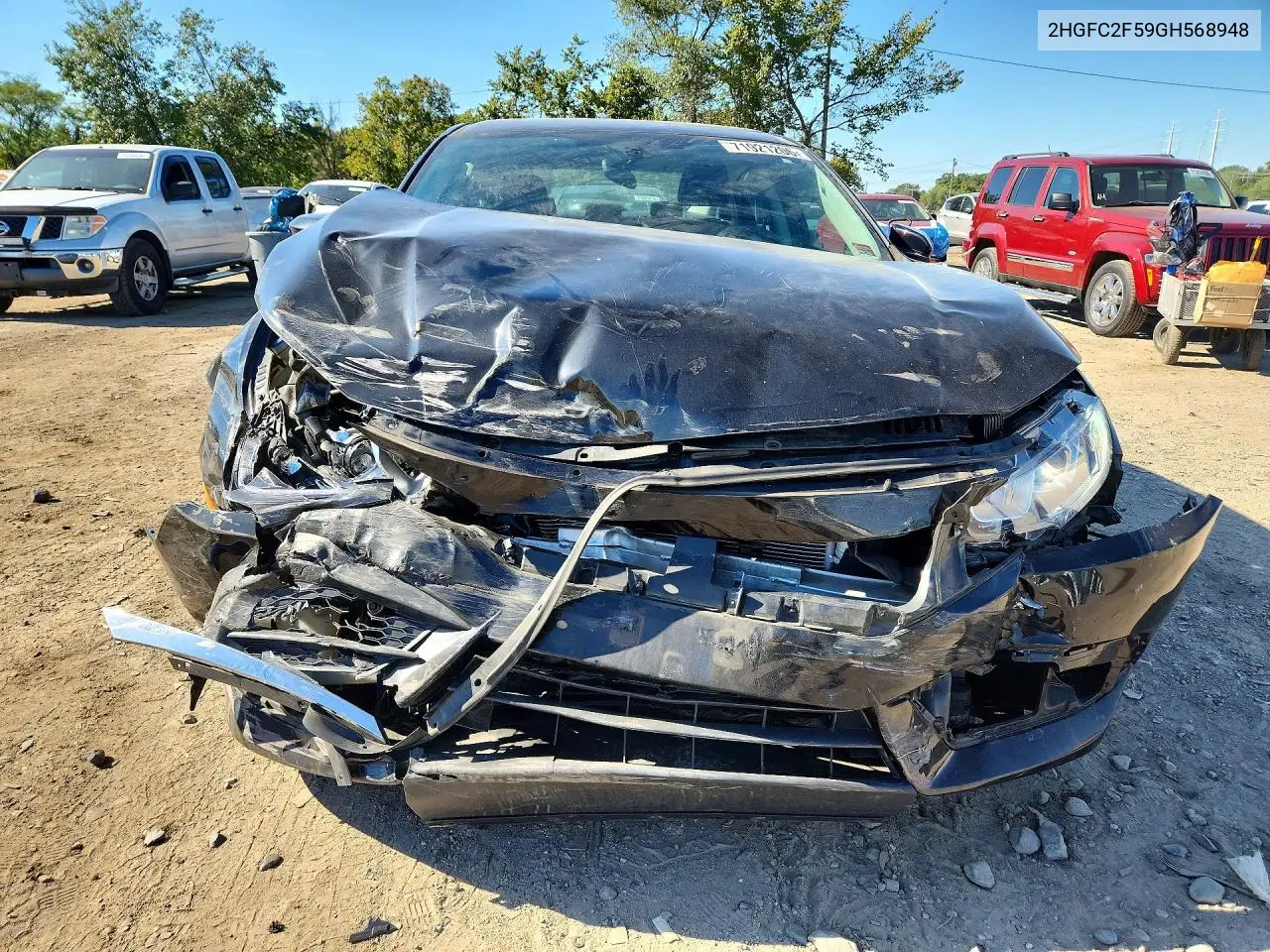 2016 HONDA CIVIC VIN 2HGFC2F59GH568948 — фото 5