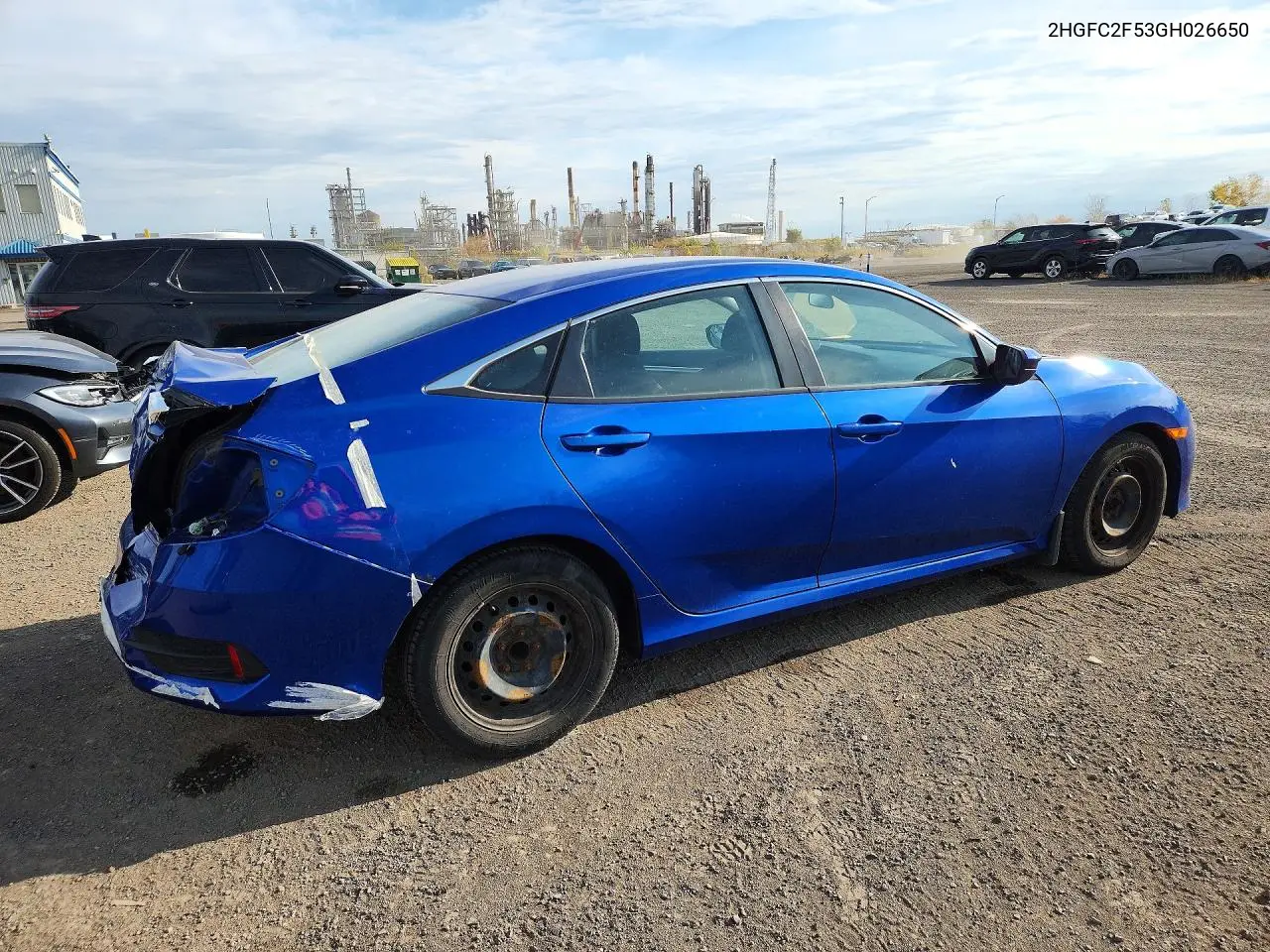 2016 HONDA CIVIC VIN 2HGFC2F53GH026650 — фото 3