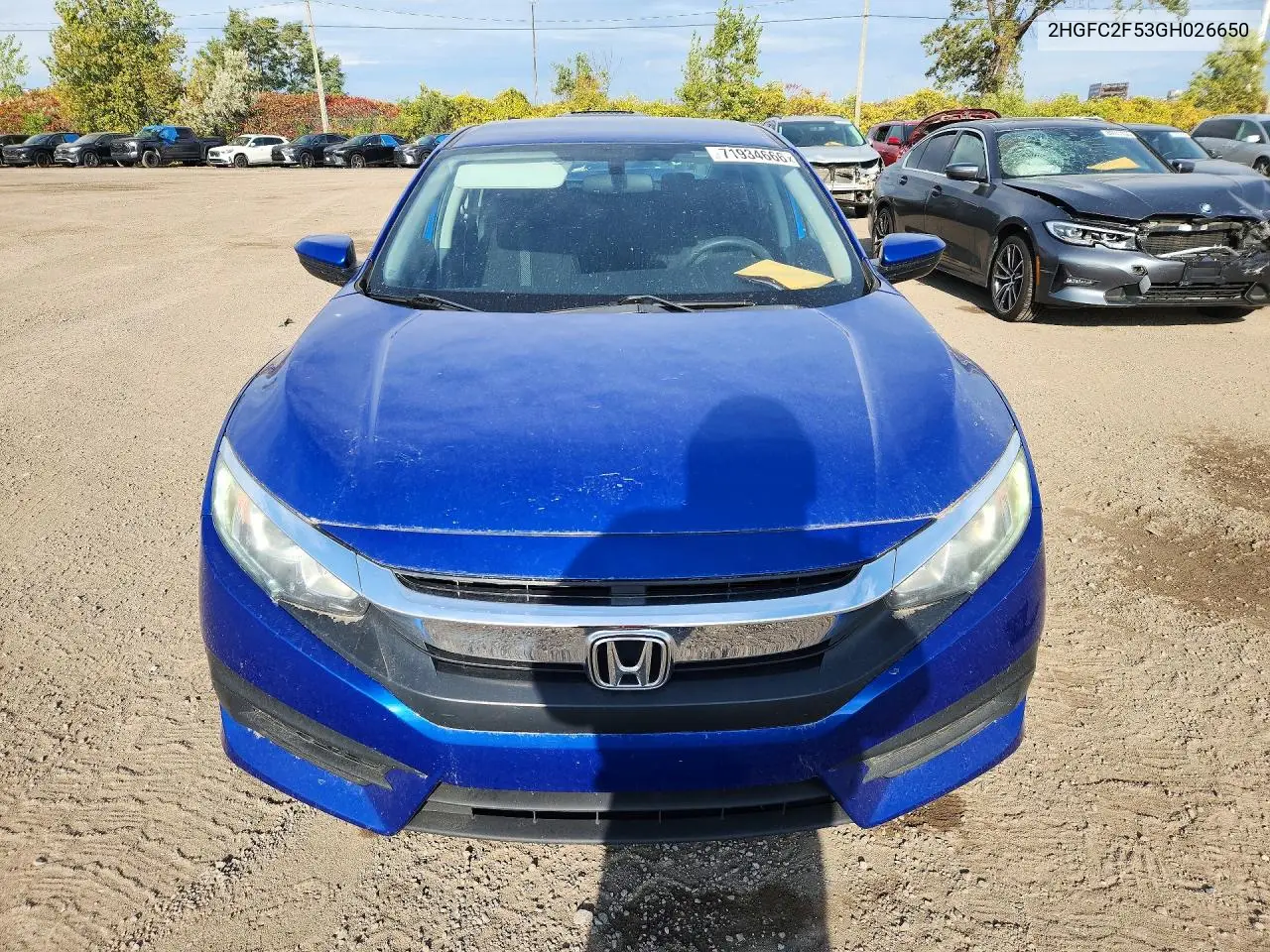 2016 HONDA CIVIC VIN 2HGFC2F53GH026650 — фото 5