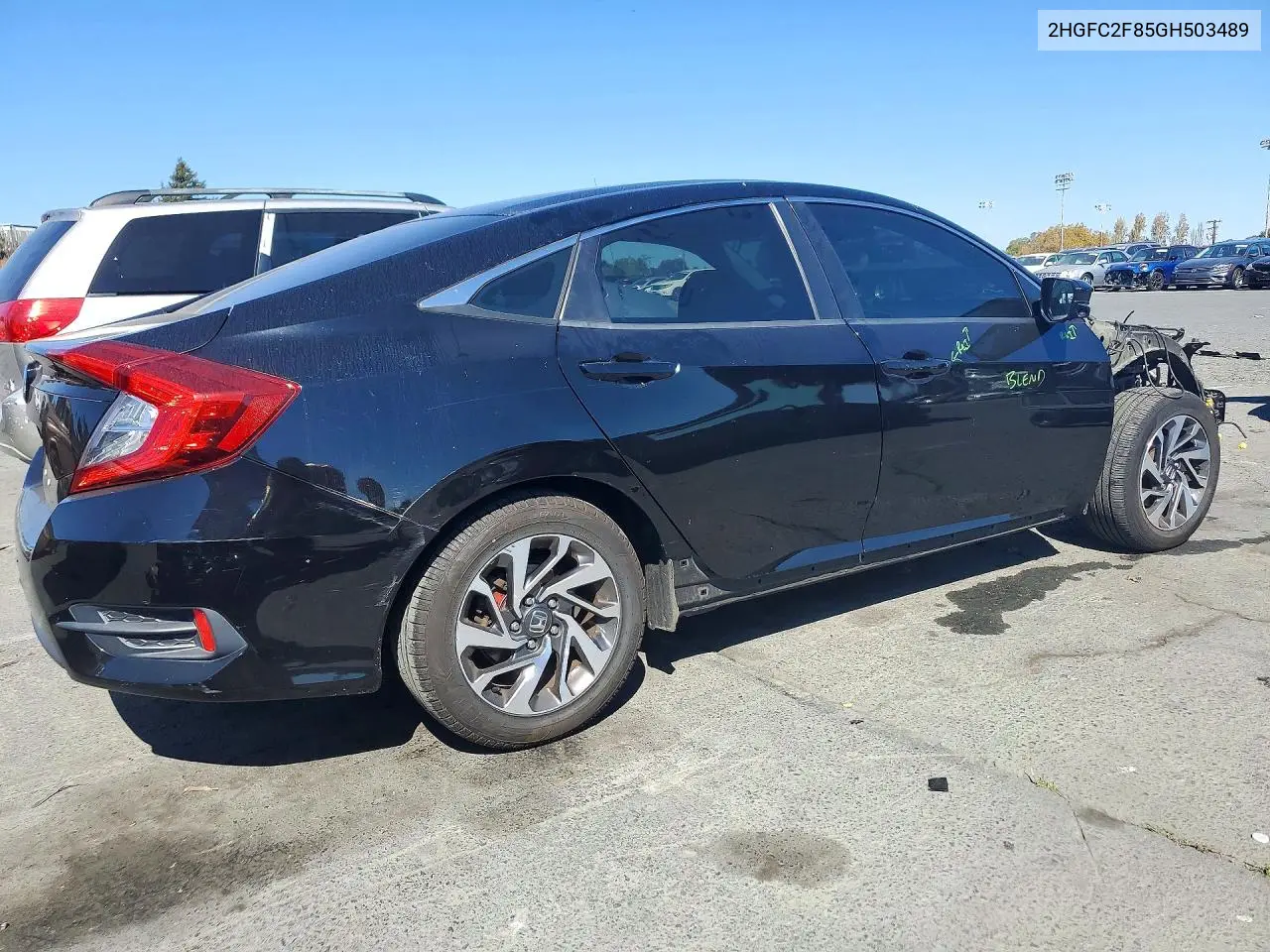 2016 HONDA CIVIC VIN 2HGFC2F85GH503489 — фото 3