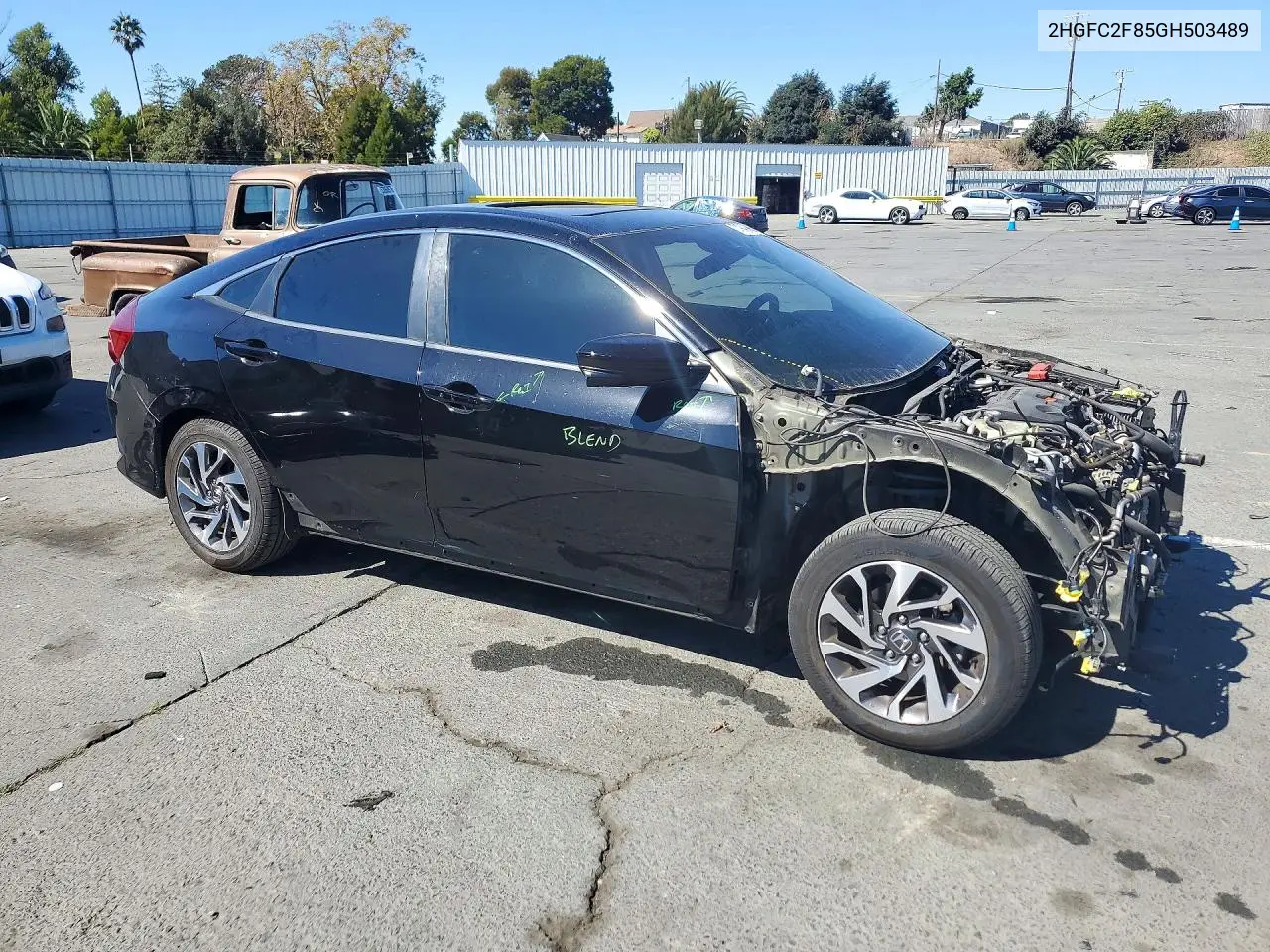2016 HONDA CIVIC VIN 2HGFC2F85GH503489 — фото 4