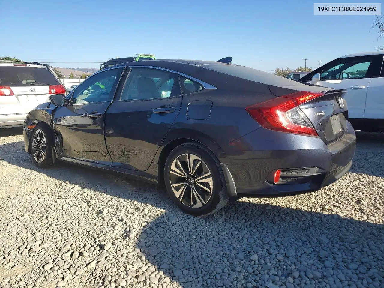 2016 HONDA CIVIC VIN 19XFC1F38GE024959 — фото 2