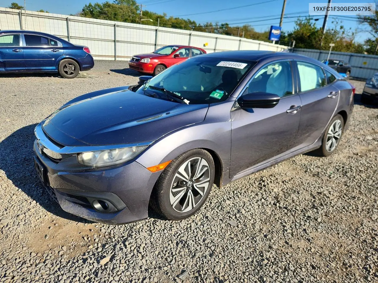 HONDA CIVIC 2016, VIN 19XFC1F30GE205795