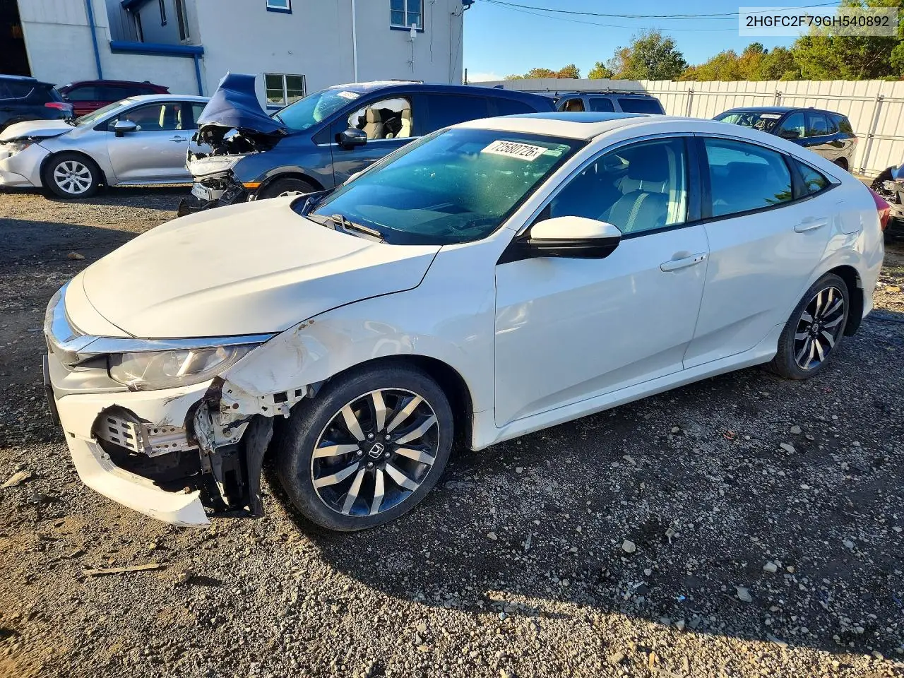 HONDA CIVIC 2016, VIN 2HGFC2F79GH540892