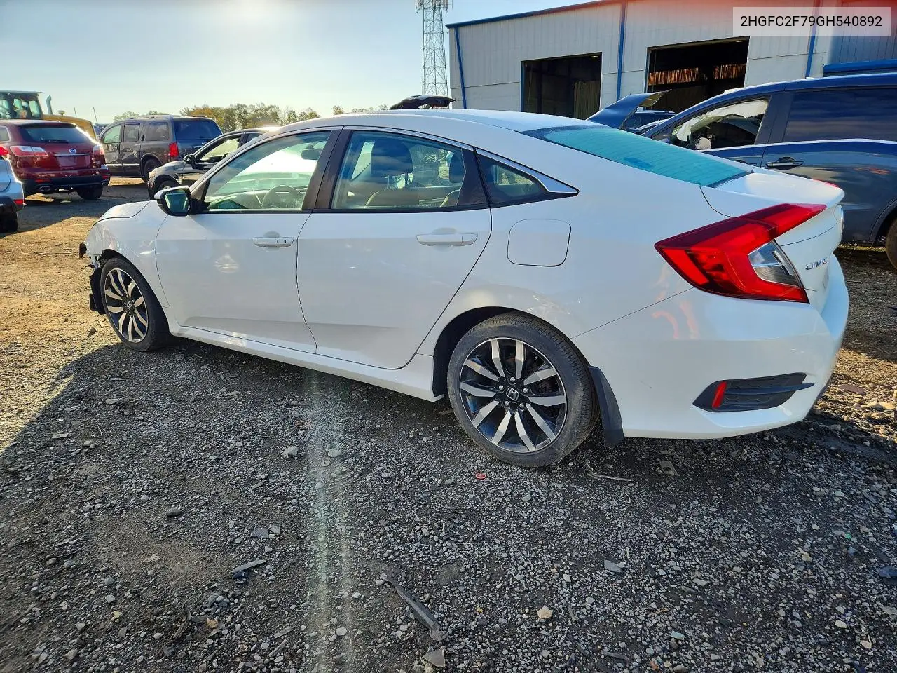 2016 HONDA CIVIC VIN 2HGFC2F79GH540892 — фото 2
