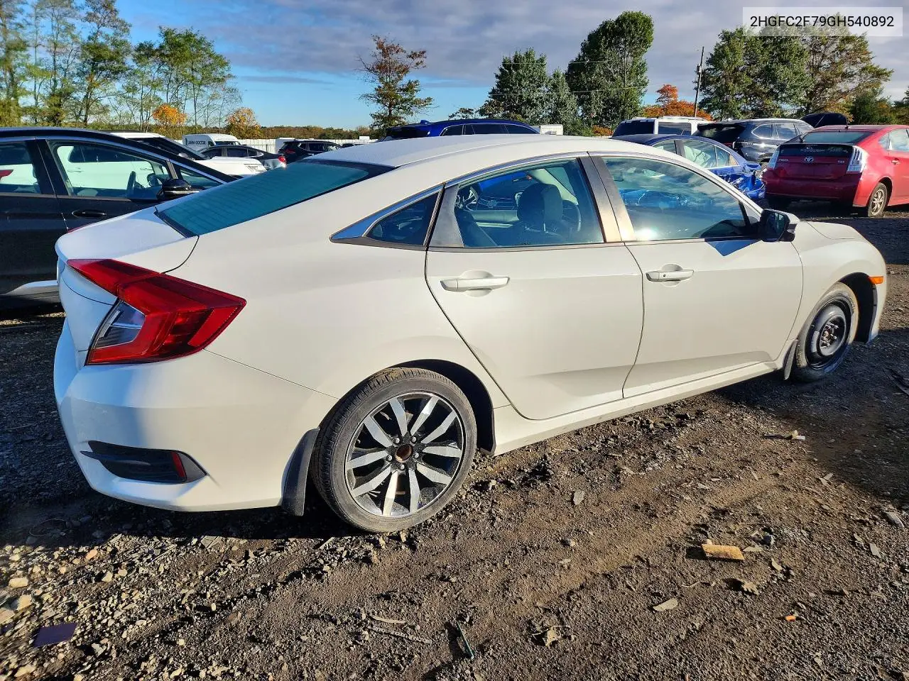 2016 HONDA CIVIC VIN 2HGFC2F79GH540892 — фото 3