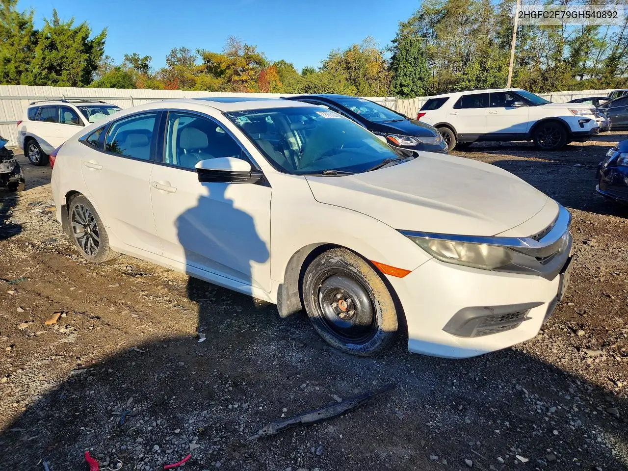 2016 HONDA CIVIC VIN 2HGFC2F79GH540892 — фото 4