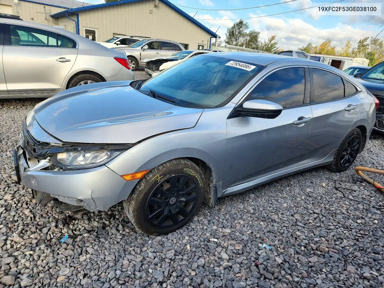 HONDA CIVIC 2016, VIN 19XFC2F53GE038100