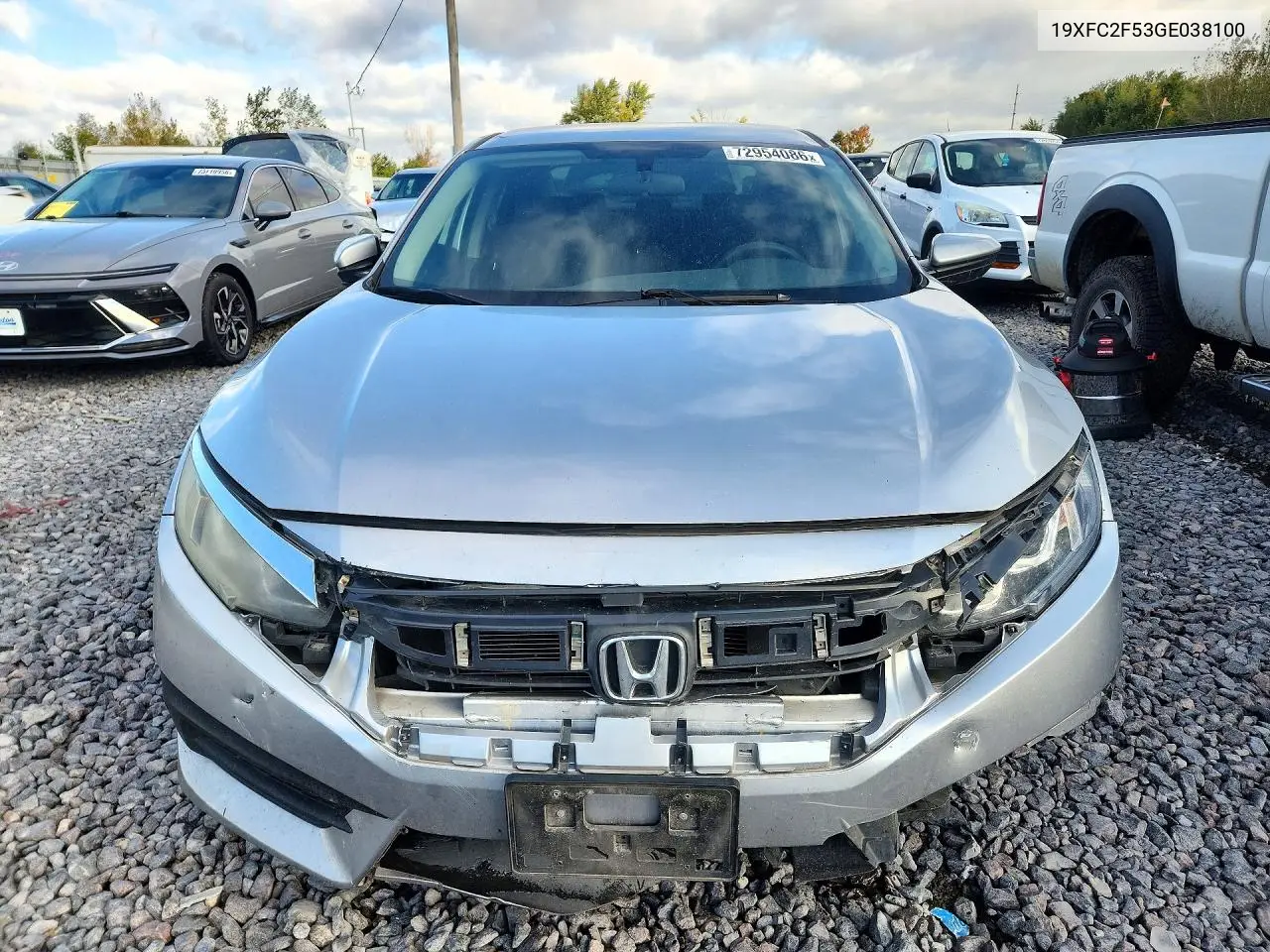 2016 HONDA CIVIC VIN 19XFC2F53GE038100 — фото 5