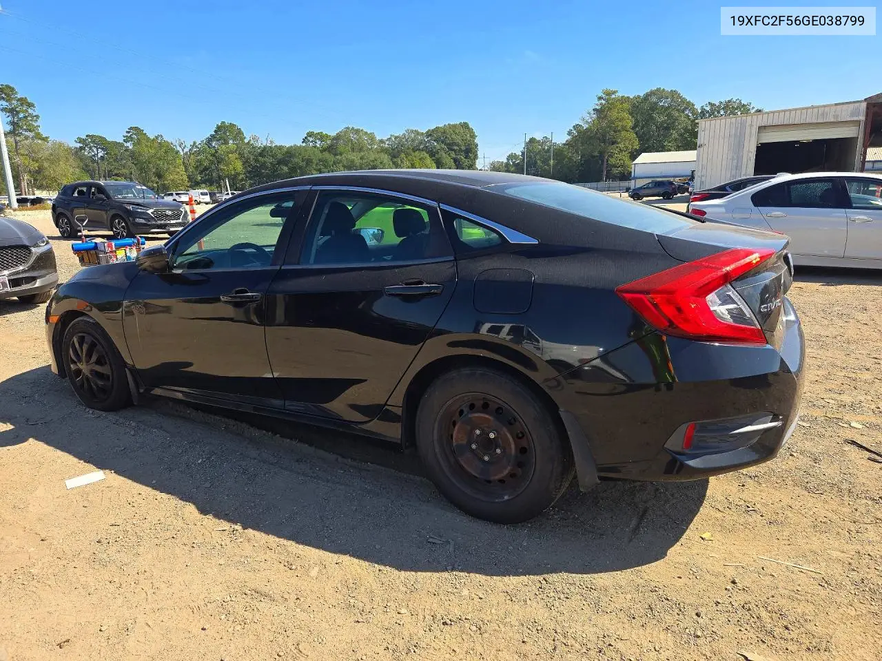 2016 HONDA CIVIC VIN 19XFC2F56GE038799 — фото 2