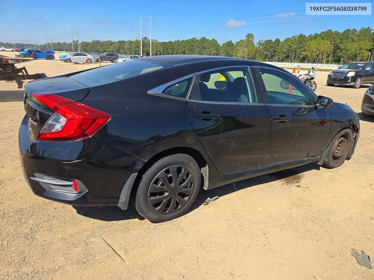 2016 HONDA CIVIC VIN 19XFC2F56GE038799 — фото 3