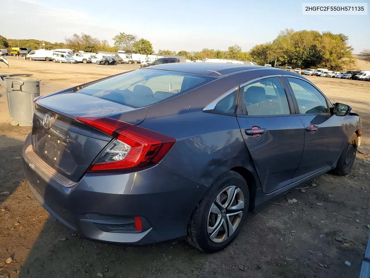 2016 HONDA CIVIC VIN 2HGFC2F55GH571135 — фото 3