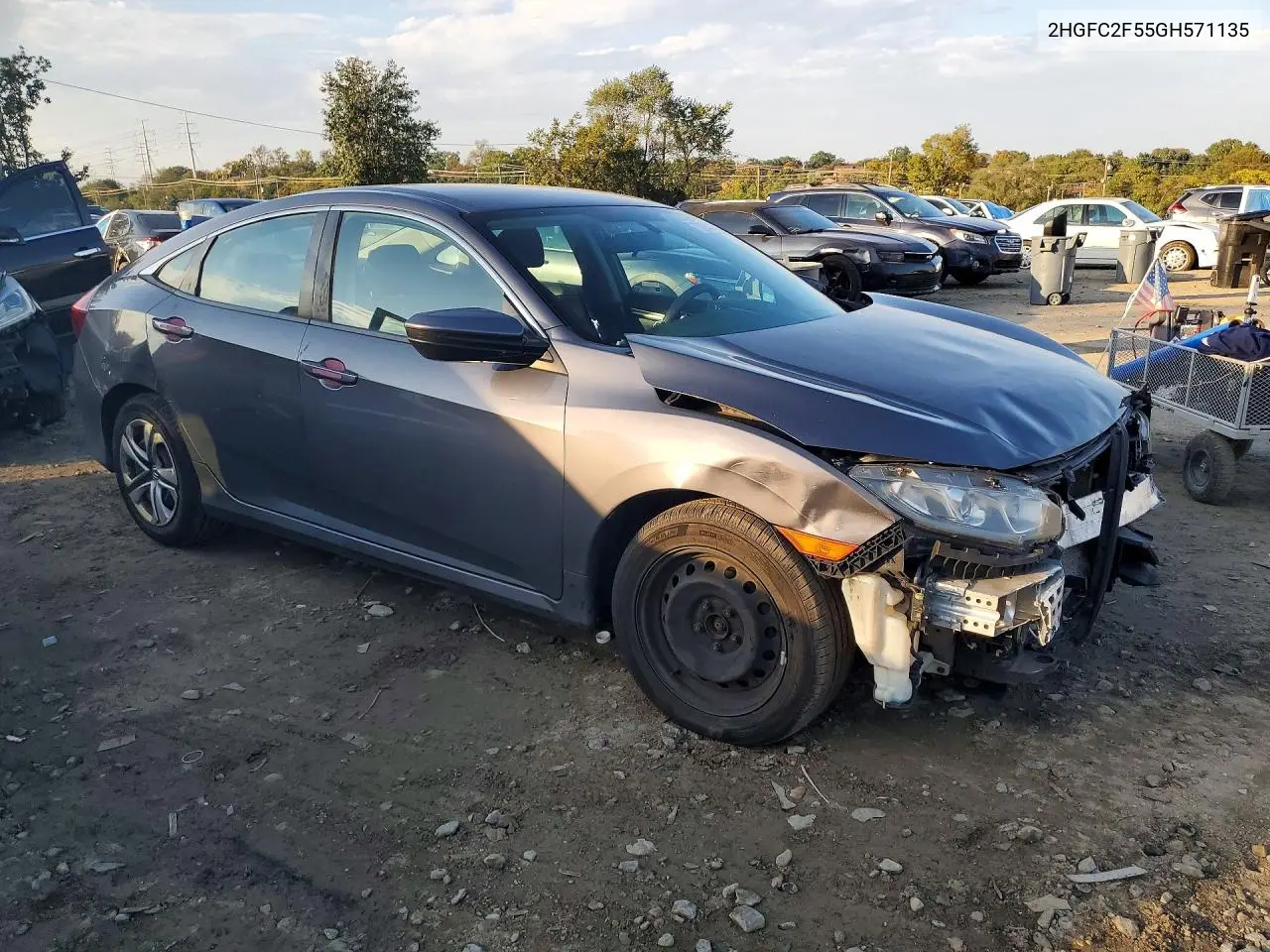 2016 HONDA CIVIC VIN 2HGFC2F55GH571135 — фото 4