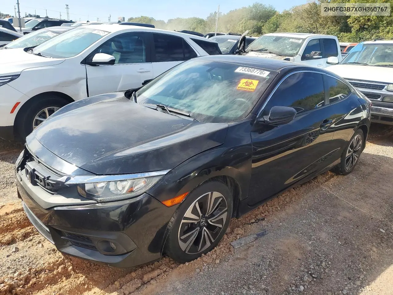 HONDA CIVIC 2016, VIN 2HGFC3B7XGH360767