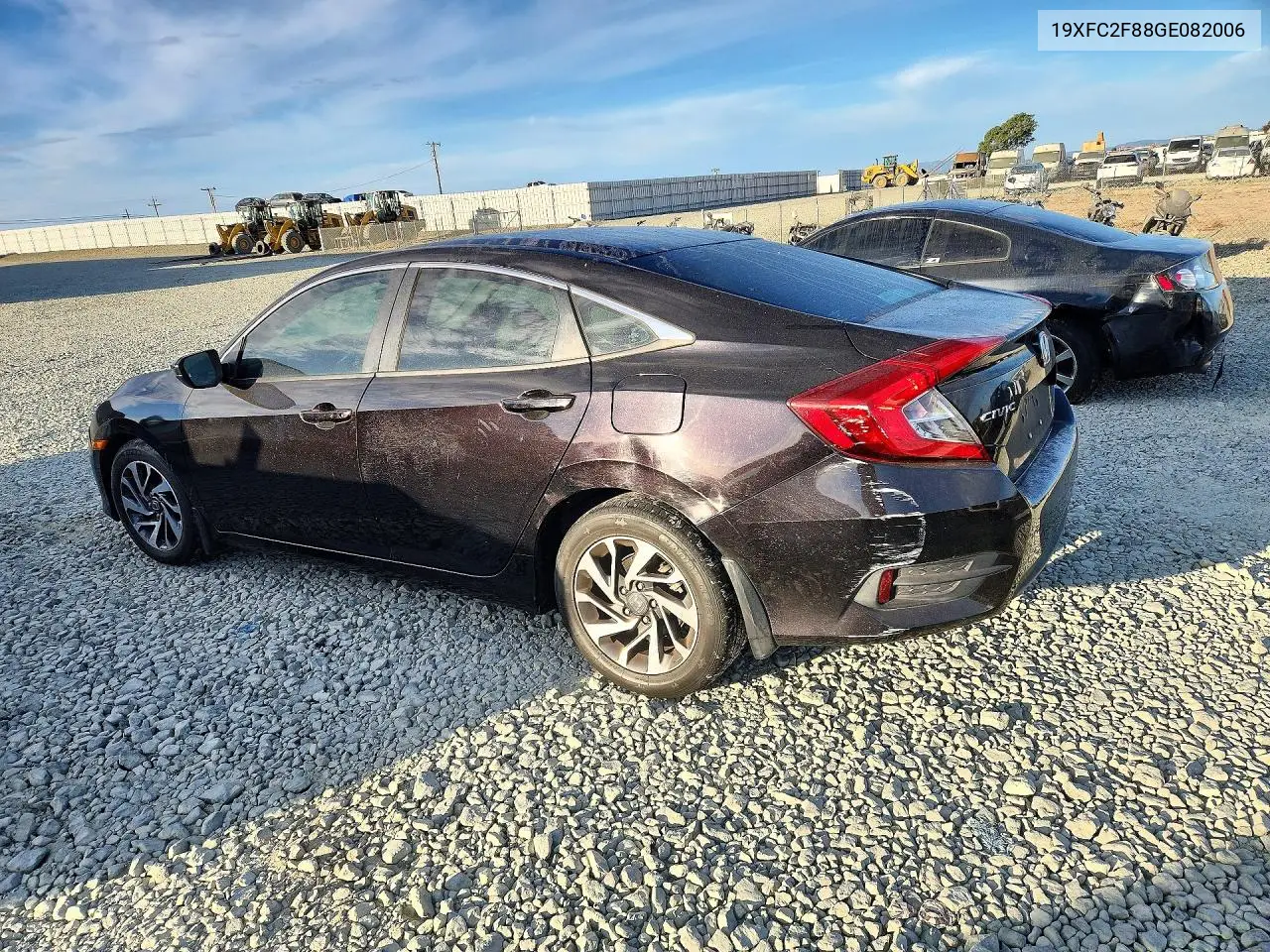 2016 HONDA CIVIC VIN 19XFC2F88GE082006 — фото 2