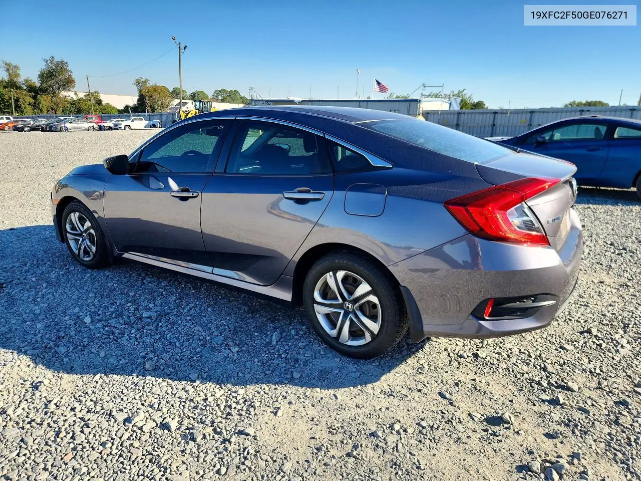 HONDA CIVIC 2016, VIN 19XFC2F50GE076271