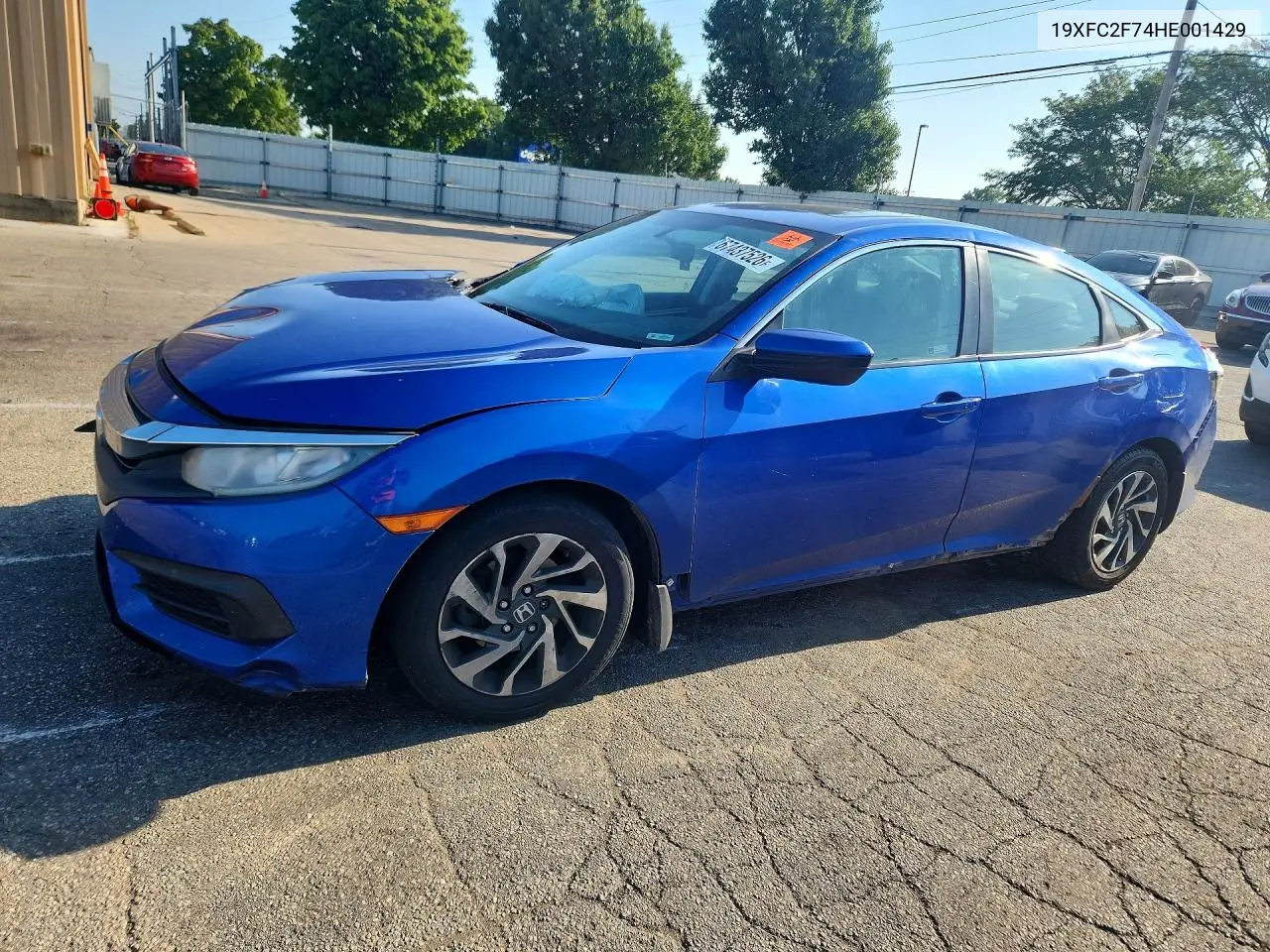 HONDA CIVIC 2017, VIN 19XFC2F74HE001429