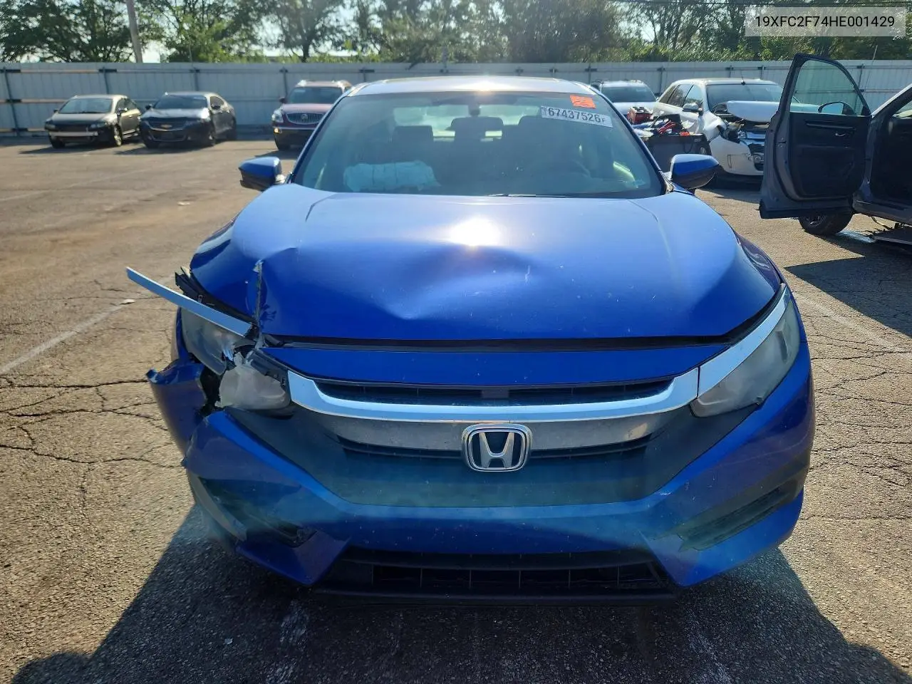 2017 HONDA CIVIC VIN 19XFC2F74HE001429 — фото 5