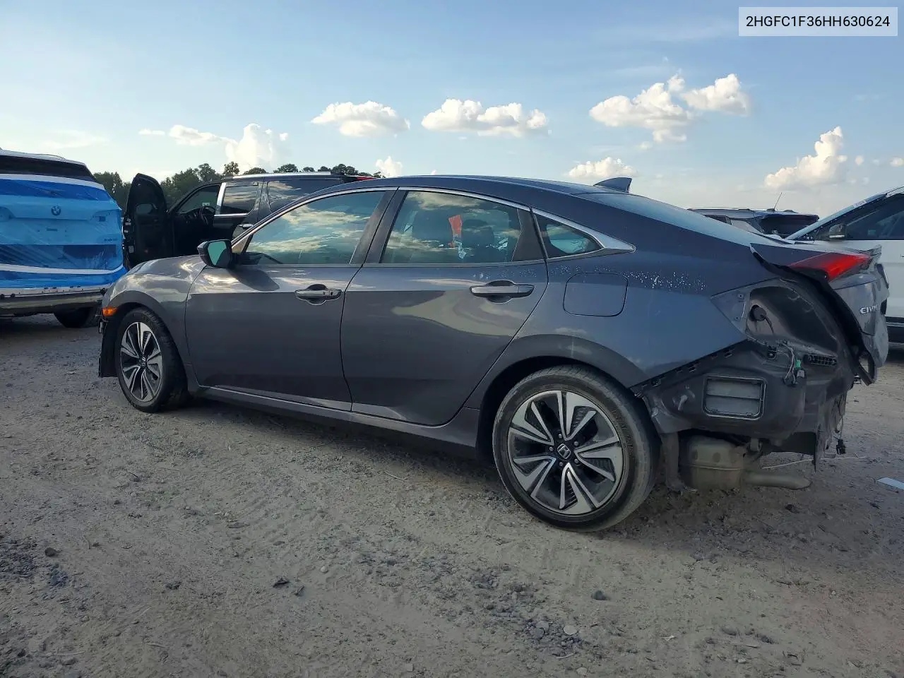 2017 HONDA CIVIC VIN 2HGFC1F36HH630624 — фото 2