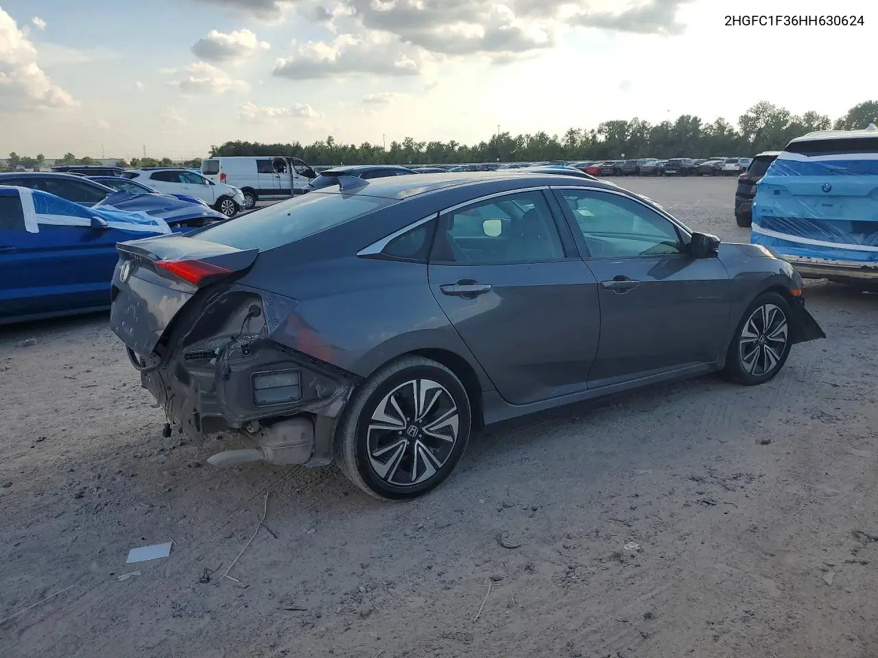 2017 HONDA CIVIC VIN 2HGFC1F36HH630624 — фото 3