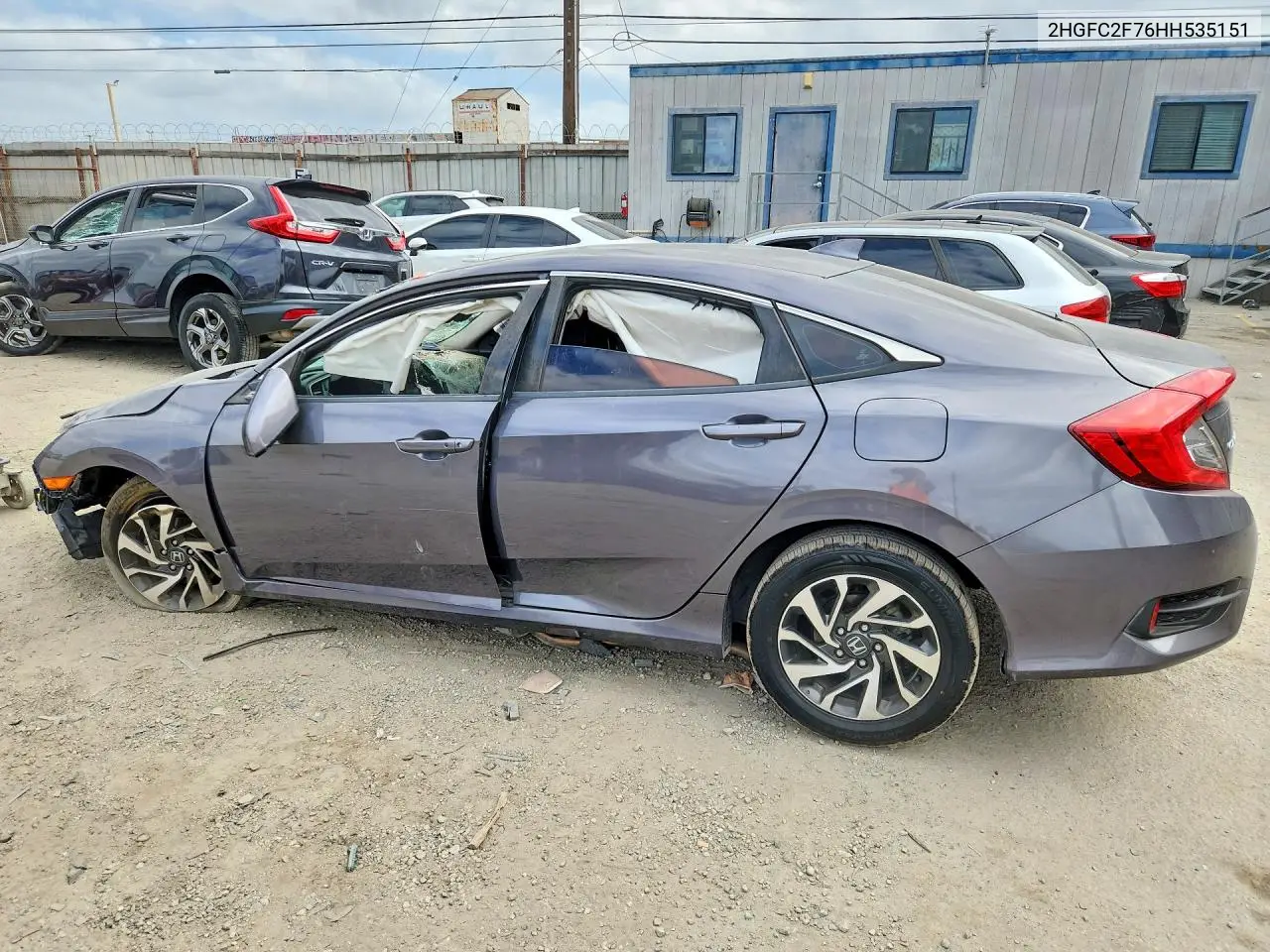 2017 HONDA CIVIC VIN 2HGFC2F76HH535151 — фото 2