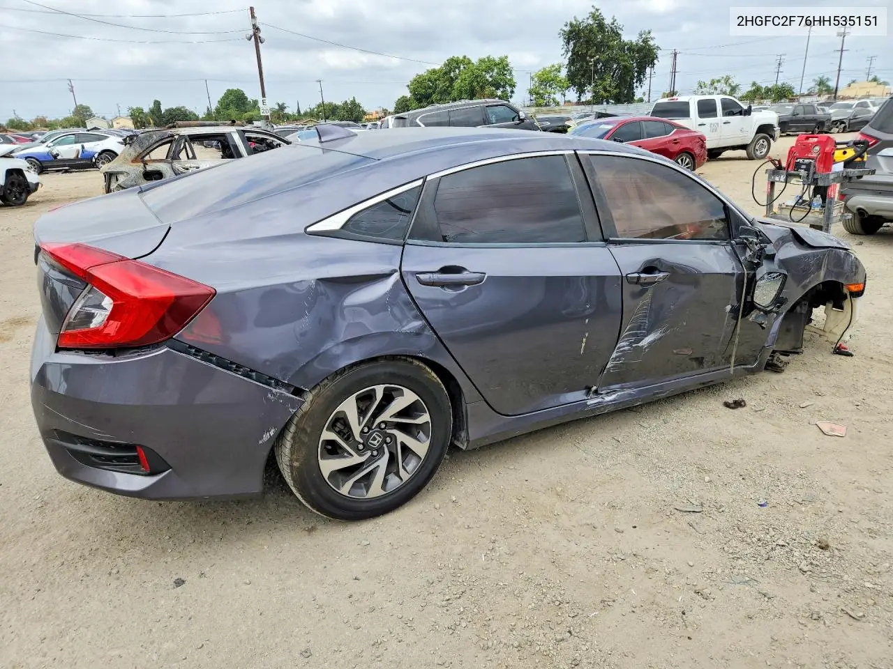 2017 HONDA CIVIC VIN 2HGFC2F76HH535151 — фото 3