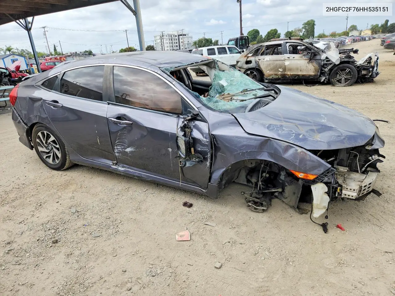 2017 HONDA CIVIC VIN 2HGFC2F76HH535151 — фото 4