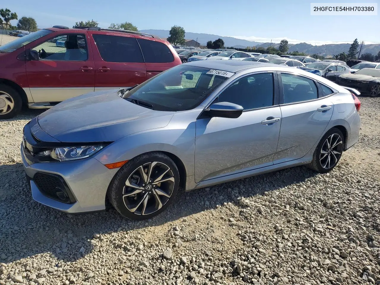 HONDA CIVIC 2017, VIN 2HGFC1E54HH703380