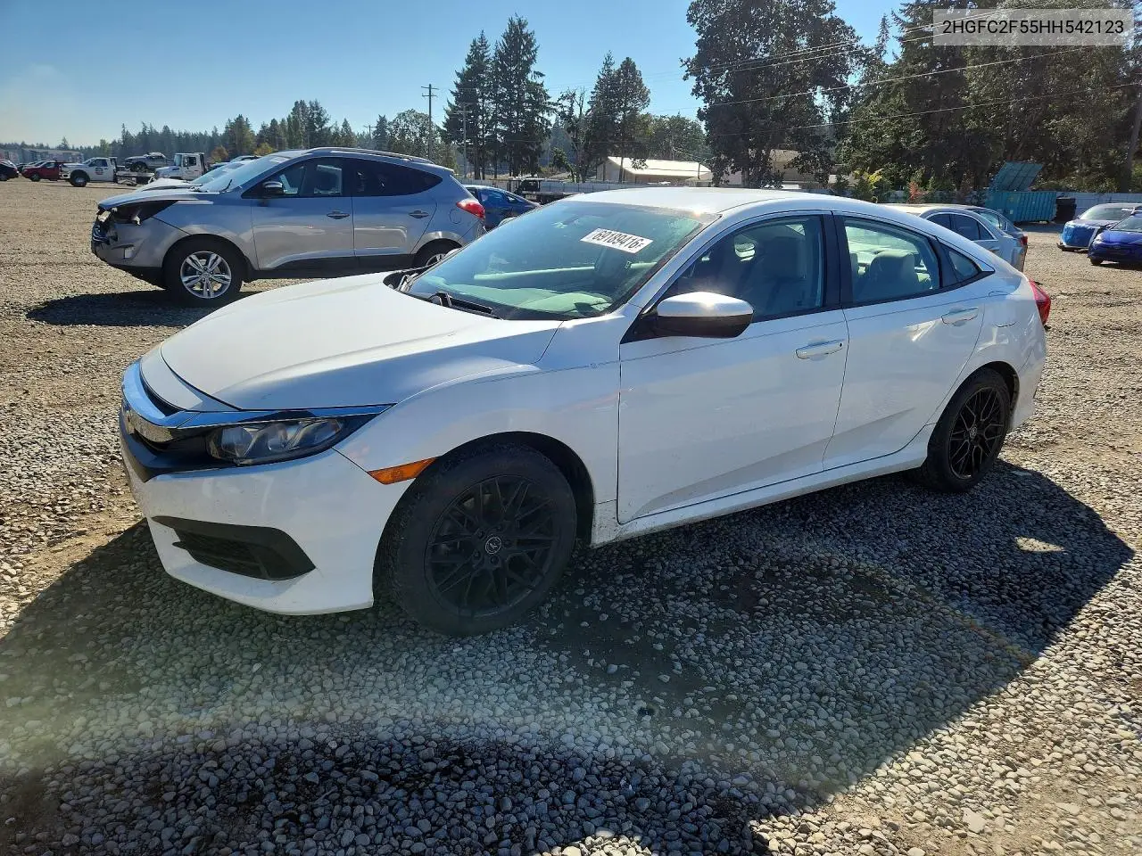 HONDA CIVIC 2017, VIN 2HGFC2F55HH542123