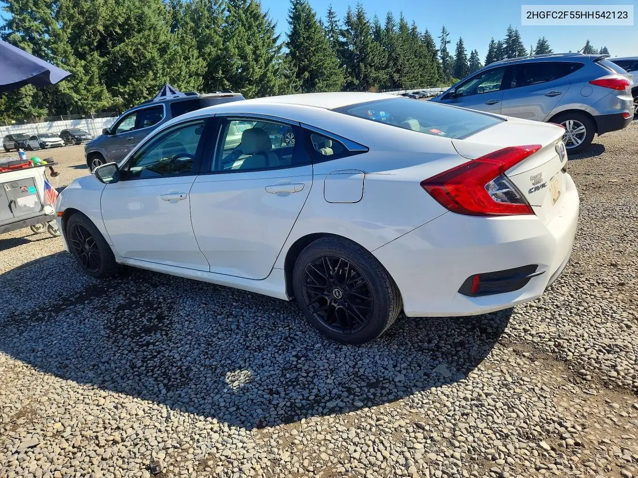 2017 HONDA CIVIC VIN 2HGFC2F55HH542123 — фото 2