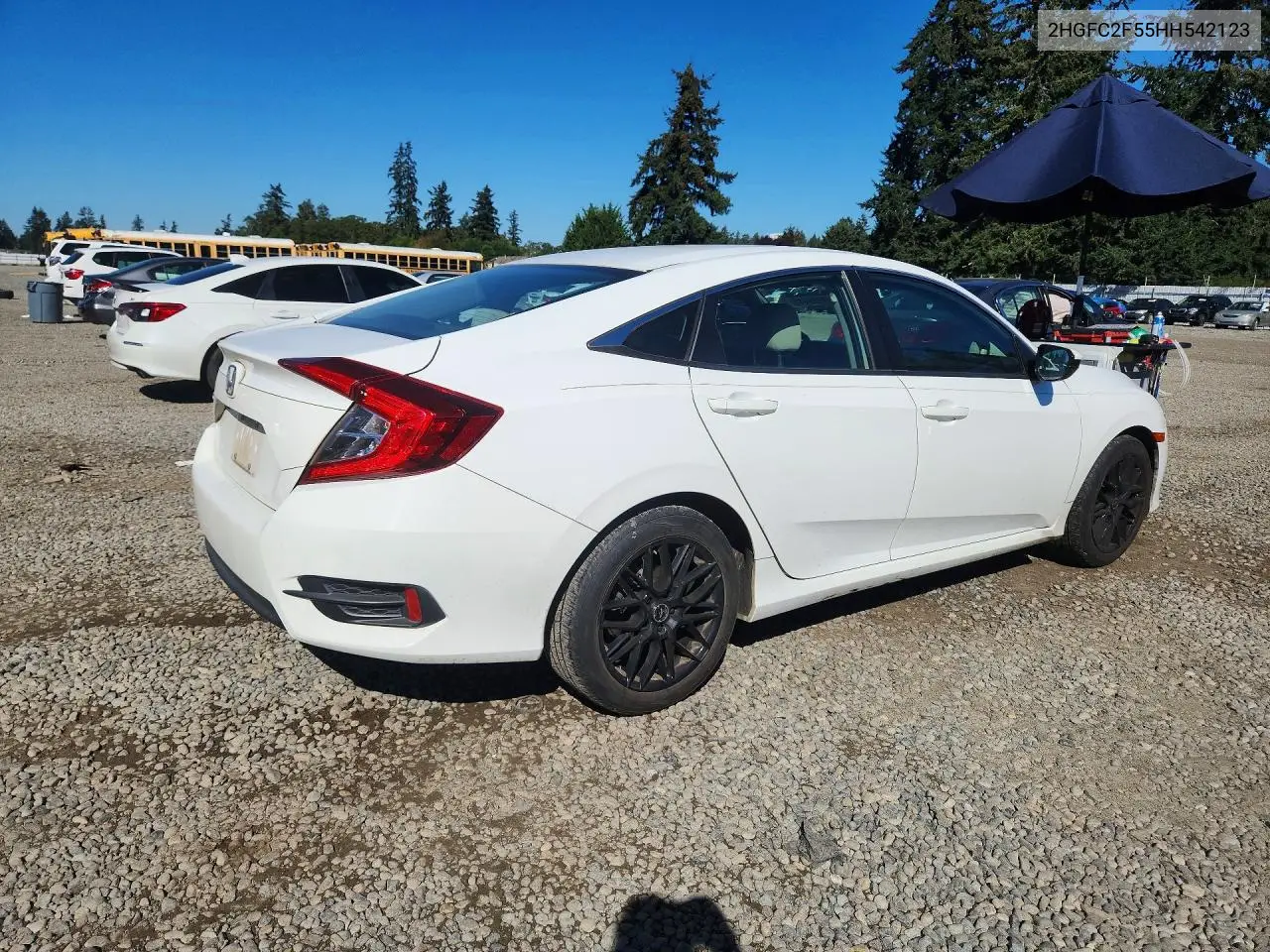 2017 HONDA CIVIC VIN 2HGFC2F55HH542123 — фото 3