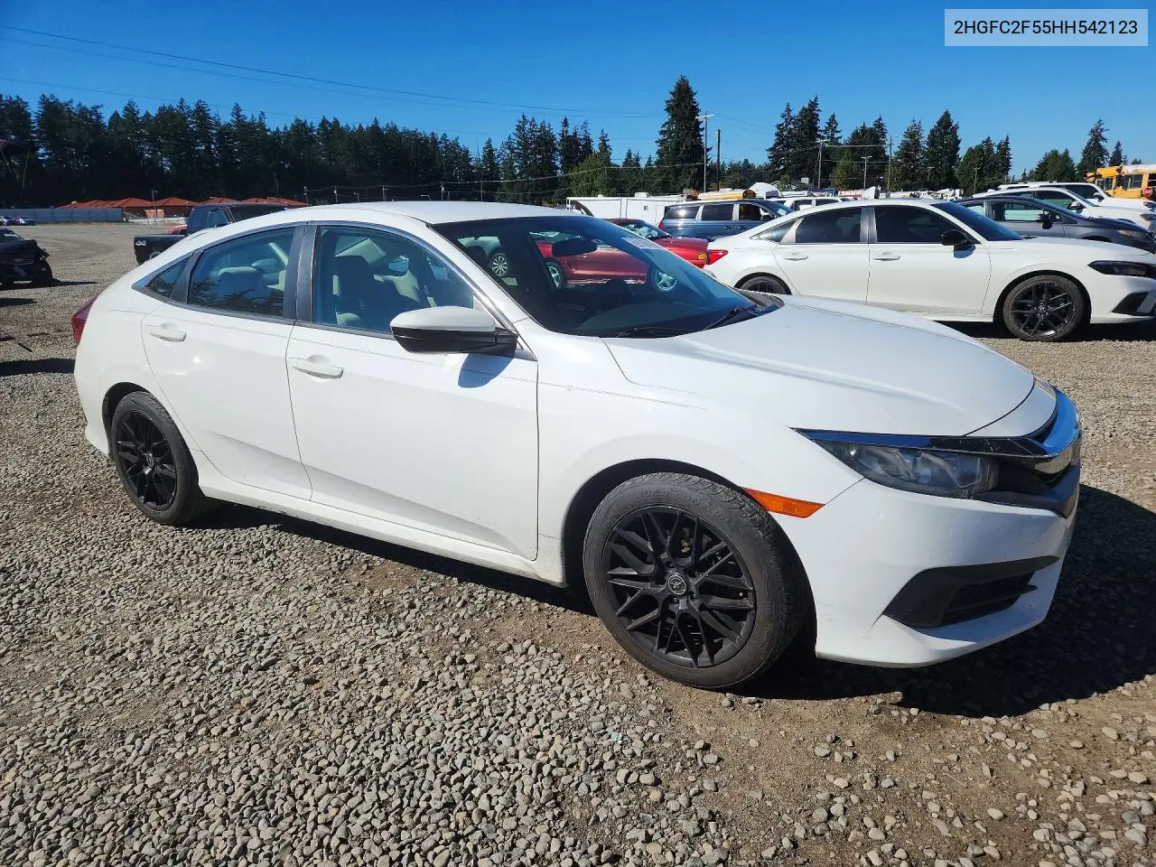 2017 HONDA CIVIC VIN 2HGFC2F55HH542123 — фото 4