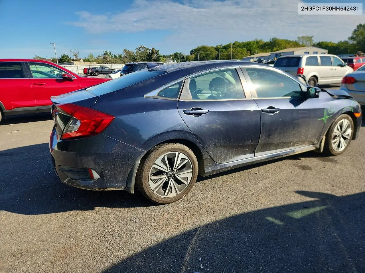 2017 HONDA CIVIC VIN 2HGFC1F30HH642431 — фото 3