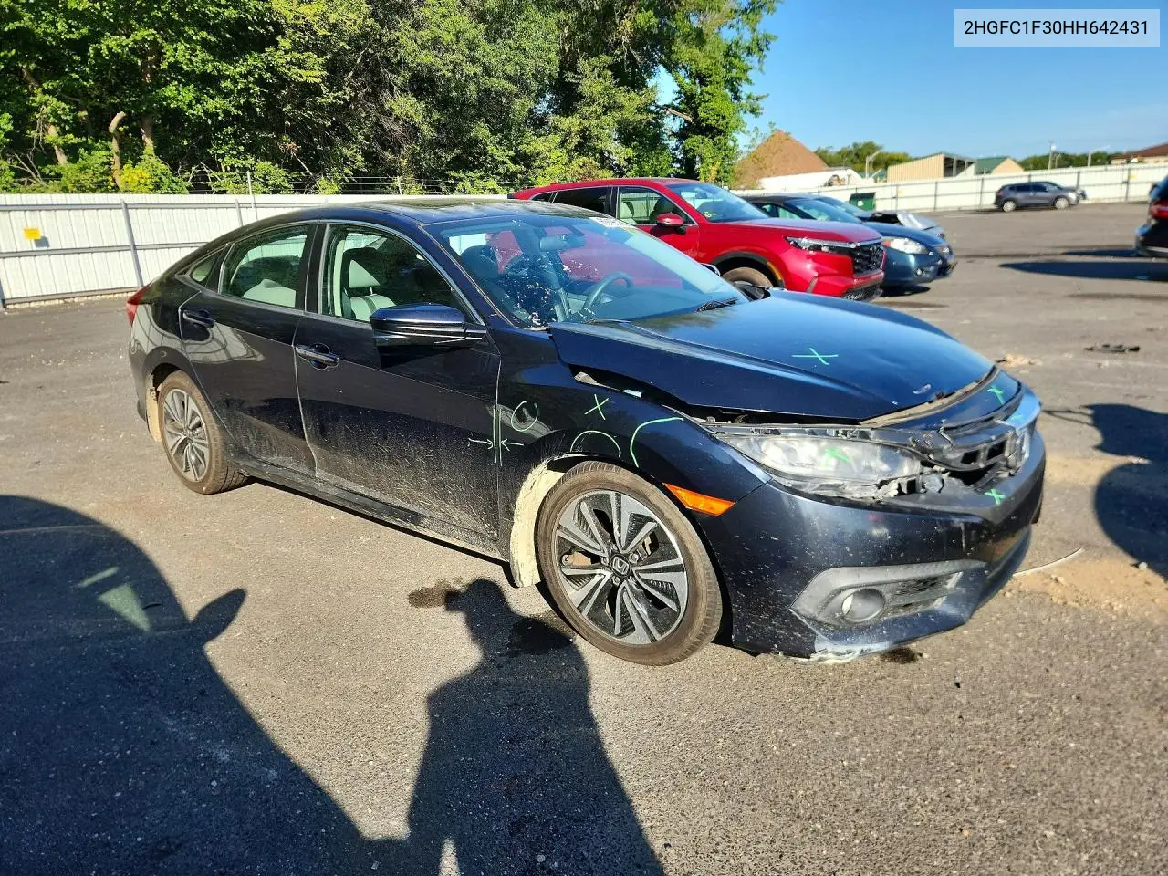 2017 HONDA CIVIC VIN 2HGFC1F30HH642431 — фото 4