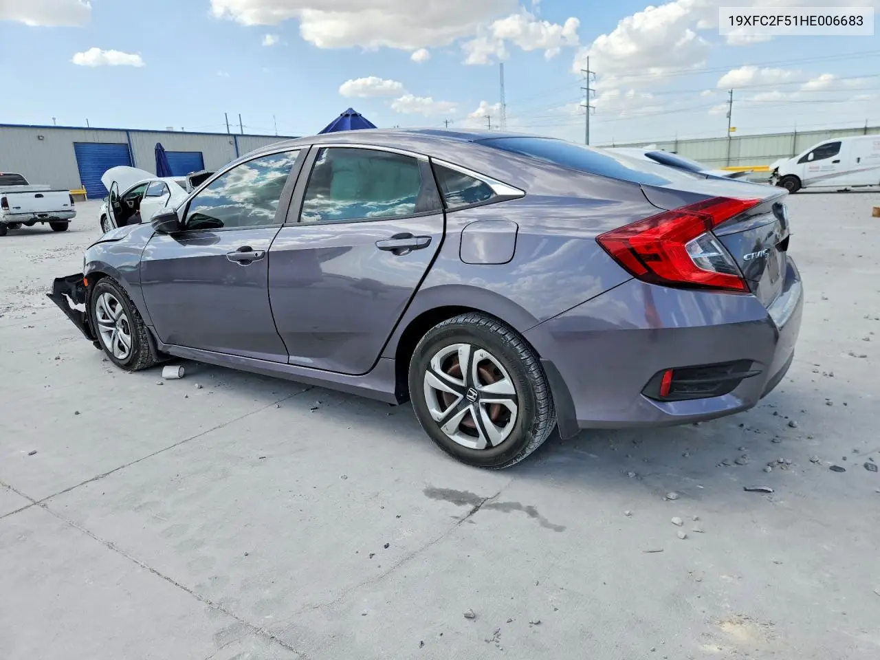 2017 HONDA CIVIC VIN 19XFC2F51HE006683 — фото 2