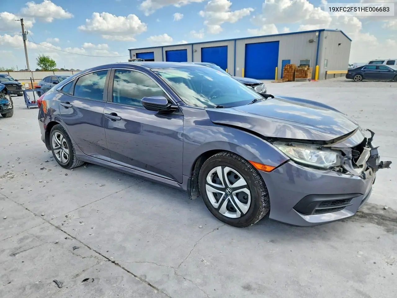2017 HONDA CIVIC VIN 19XFC2F51HE006683 — фото 4